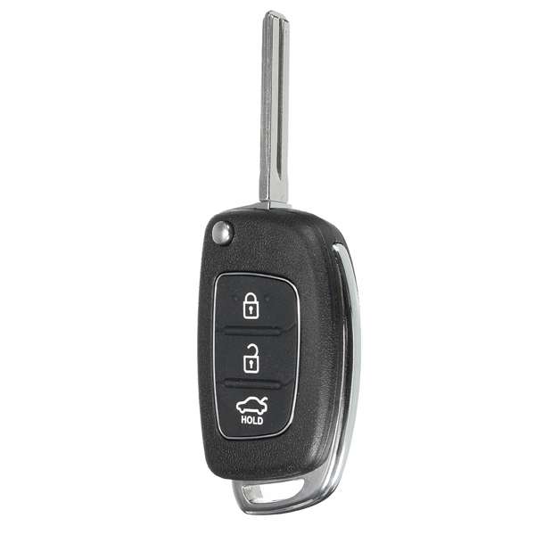 Car Remote Key Case Fob 3 Button Flip Key Shell Left Fold for Hyundai Santa Fe 13-14 PG180A