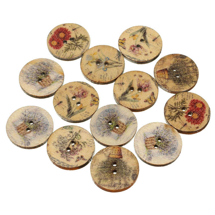flower sewing button