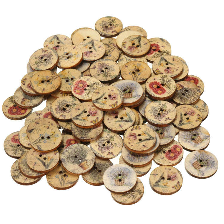 flower sewing button