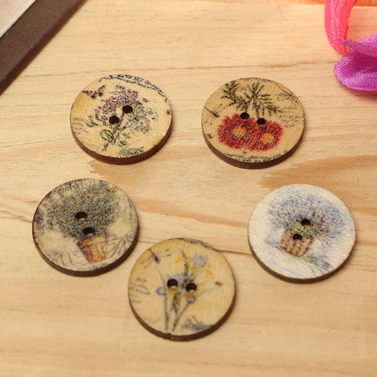 flower sewing button