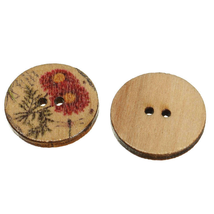 flower sewing button