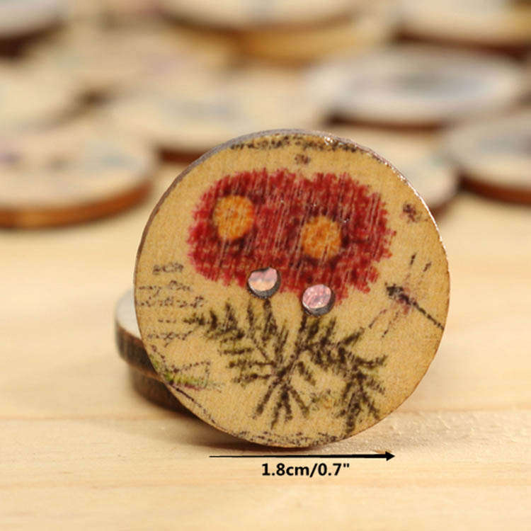 flower sewing button