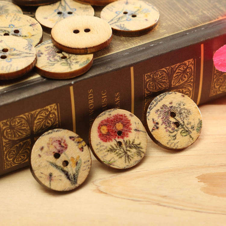 flower sewing button
