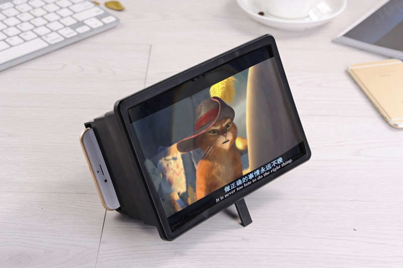 F2 Foldable Curve Screen Enlarge Screen Magnifer Phone Holder Stand