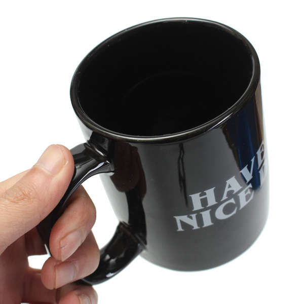 10oz Novelty Ceramic Middle Finger Coffee Cups Personality Office Gifts Have A Nice Day Mug