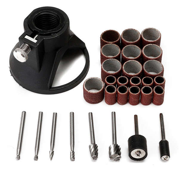 29pcs Drill Carving Positioner Locator with Sanding Bands and Rotary Burr  for Dremel