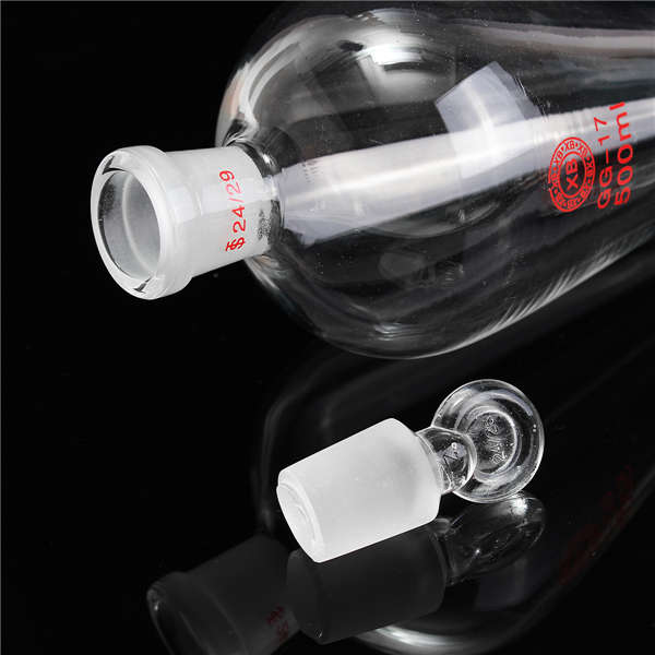 500ml 24/29 Glass Pyriform Separatory Funnel