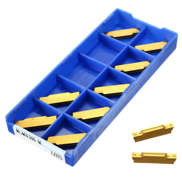 10pcs MGMN300-M Carbide Inserts 3mm Width for MGEHR/MGIVR Grooving Cut-Off Tool