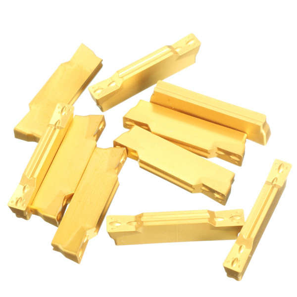 10pcs MGMN300-M Carbide Inserts 3mm Width for MGEHR/MGIVR Grooving Cut-Off Tool