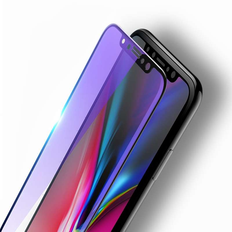 Rock 0.26mm Anti Blue Light 4D Curved Edge Tempered Glass Screen Protector For iPhone X