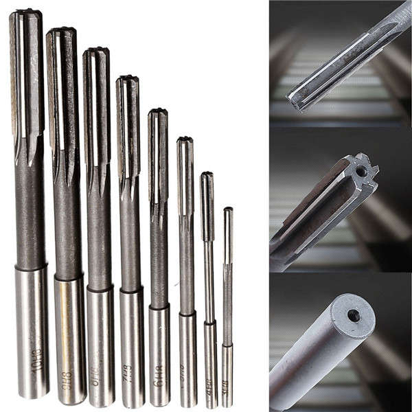 8pcs 3-10mm HSS Machine Reamer Straight Shank Milling Reamer Chucking Reamer