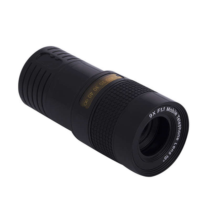 4 in 1 Smartphone Camera Fisheye Universal 9X Telephoto Lens Optical with Tripod for Xiaomi Iphone H