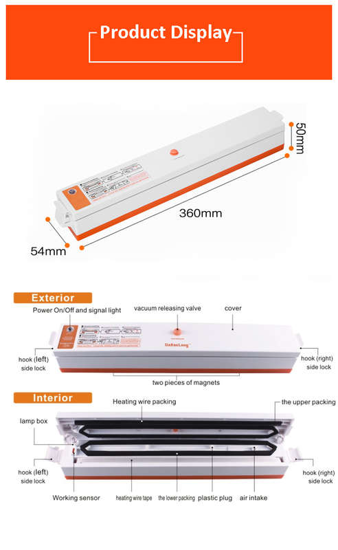 220V Electric Automatic Vacuum Sealing Machine Sealer Vacuum Food Bag Sealer Packaging Machine