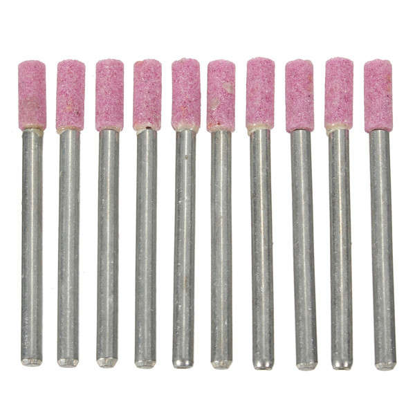10pcs 3mm Shank Abrasive Mounted Grind Stones Rotary Tool for Dremel