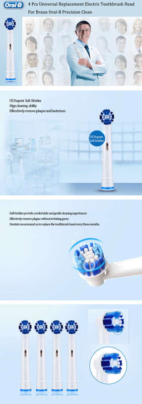 4PCS Universal Electric Replacement Toothbrush Heads For Oral-b