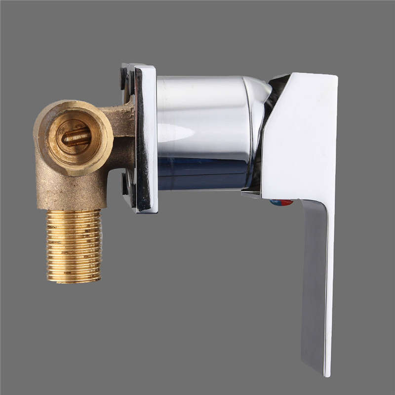 Modern Bathroom Faucet Single Handle Sink Mixer Tap Wall Mounted Chrome Brass Waterfall