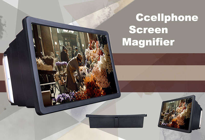F2 Foldable Curve Screen Enlarge Screen Magnifer Phone Holder Stand