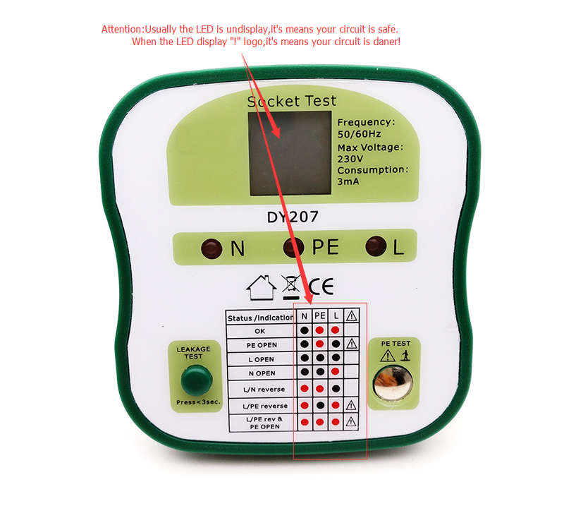 DY207 Electrical Socket Tester
