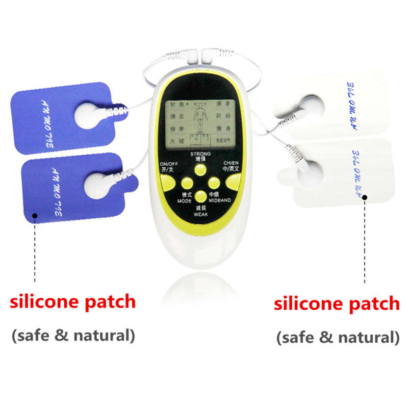 Digital Dual Output  Electric Physiotherapy Acupuncture Tools Massager 8 Electrodes Squishies Squishy Pads