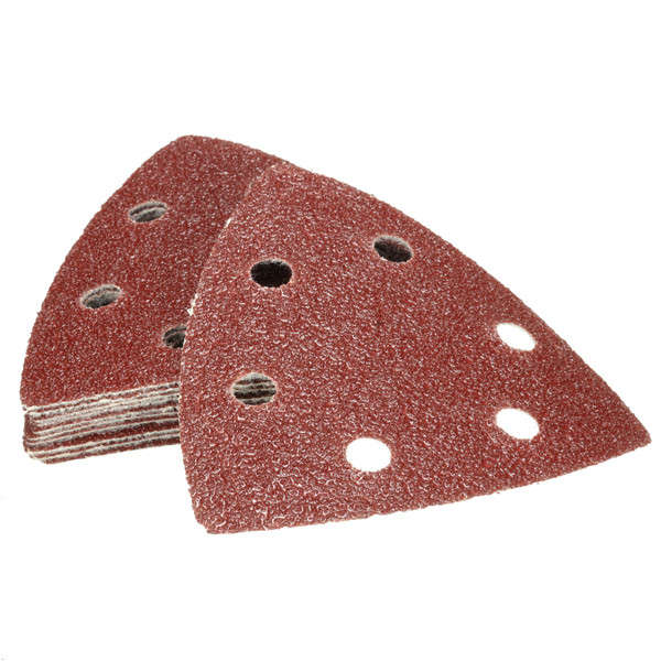100pcs 60-240 Grit Triangle Sanding Sheets Paper with Sander Grinder Plate