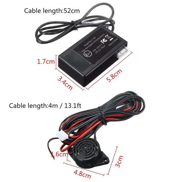 Car Electromagnetic Parking Reversing Reverse Backup Radar Sensor DC 12V