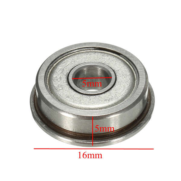 10pcs F625ZZ 5x16x5mm Flange Ball Bearings