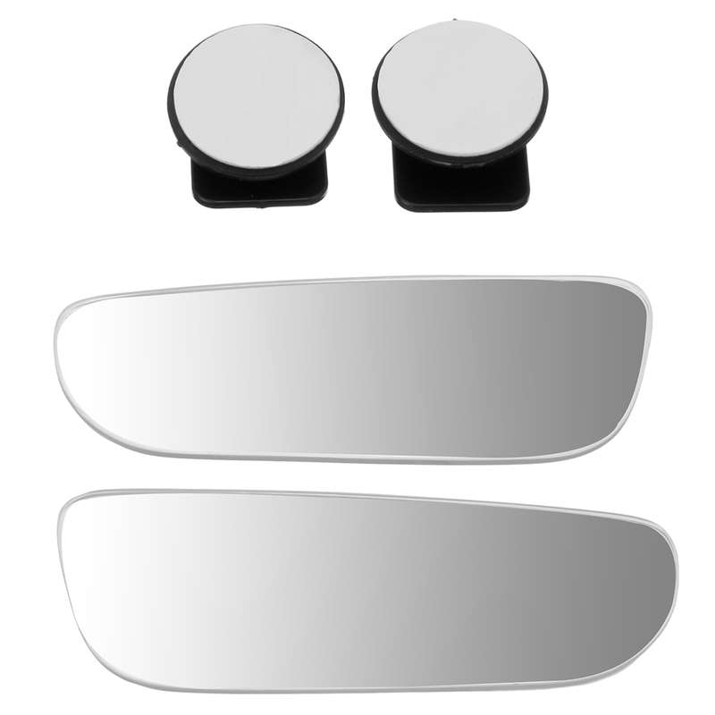 2pcs Slim Car Rear View Blind Spot Mirror 360 Rotating Convex Wide Angle Glass