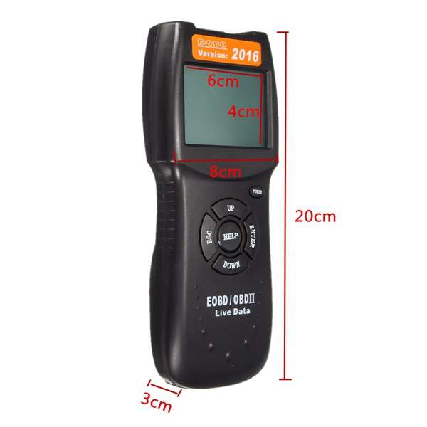 Car OBD2 EOBD CAN Fault Code Reader Scanner D900 Diagnostic Scan Tool