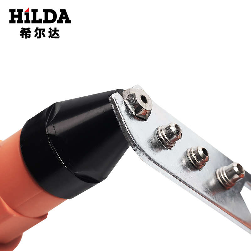 HILDA Electric Rivet Nut Gun Cordless Riveting Drill Adapter Insert Nut Tool with Handle Orange
