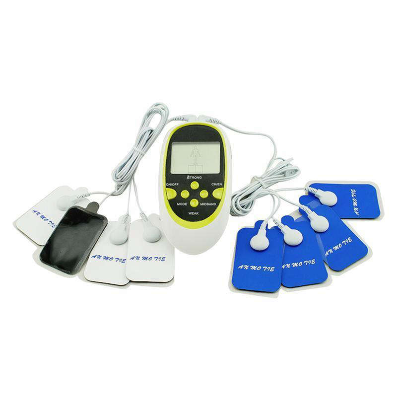 Digital Dual Output  Electric Physiotherapy Acupuncture Tools Massager 8 Electrodes Squishies Squishy Pads