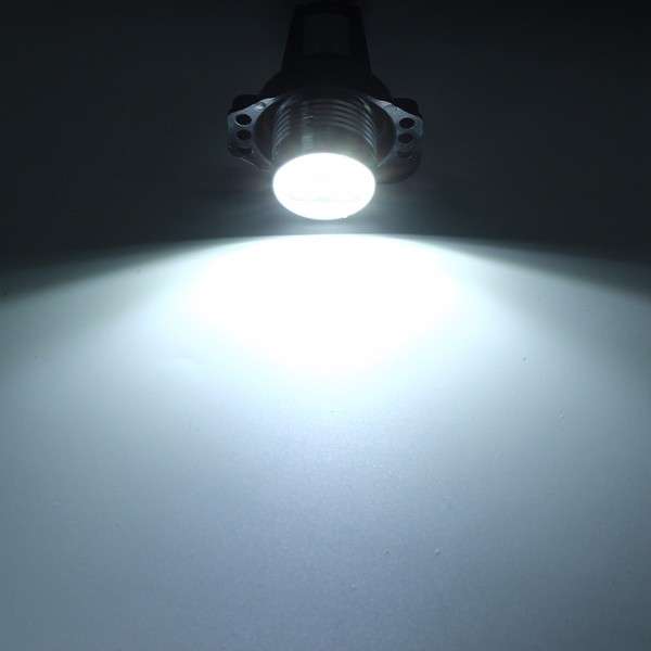 Pair White Angel Eyes LED Halo Ring Maker 6W Light Bulb For BMW E90 E91