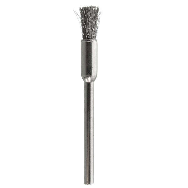 10pcs 3mm Shank Wire Brush Stainless Steel Head Removal Dust Burr Derusting Brush