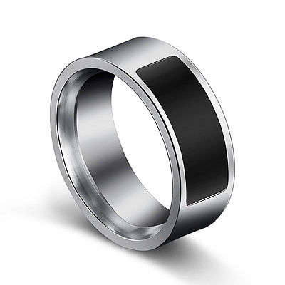 7/8/9/11/13 NFC Tag Smart Magic Ring Wearable for Samsung Android Phones Silver
