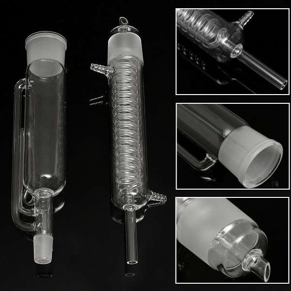 2PCS 500ML Soxhlet Extractor Glass Joint Condenser 24/29 Laboratory Lab Equipment