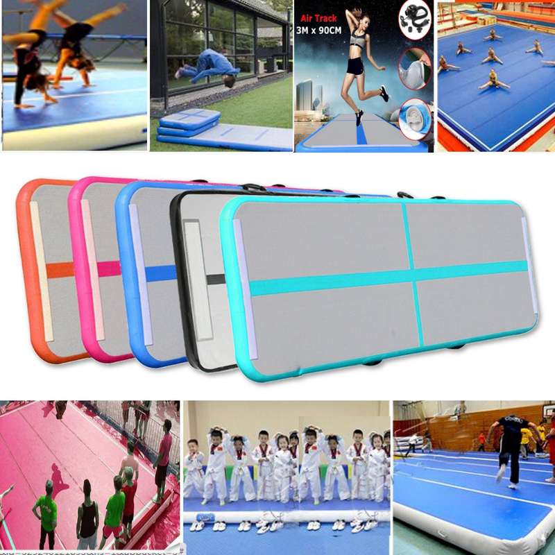 IPRee&reg; Gym Air Track Floor Pad Home Gymnastics Tumbling Inflatable Rolling Mat