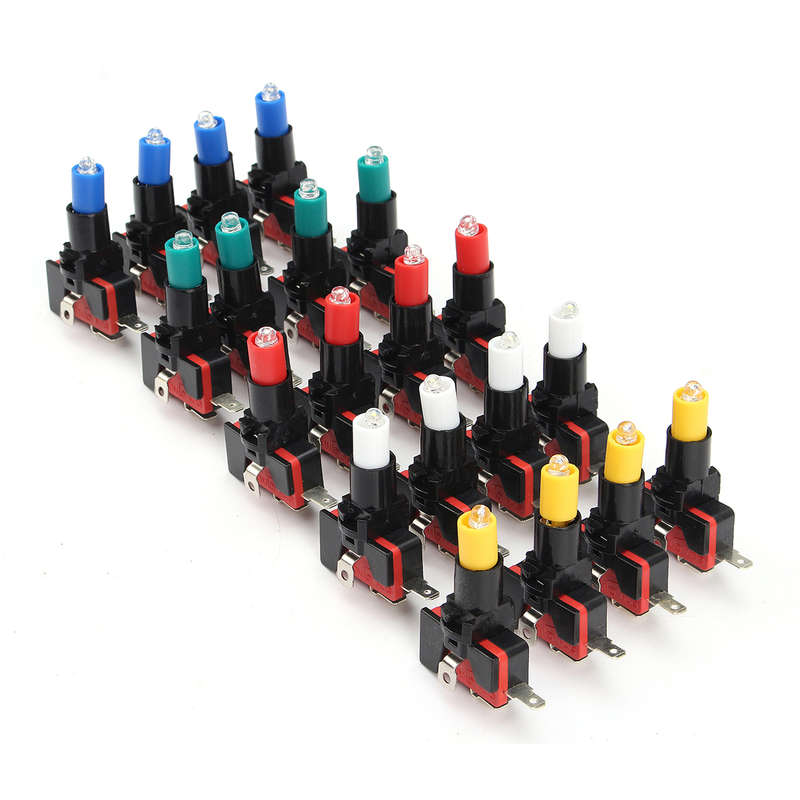 LED Arcade USB Joystick Push Button With Micro Switch USB Encoder DIY Kit