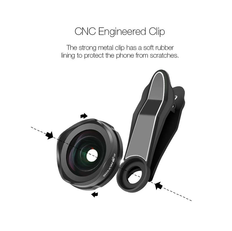 BlitzWolf® BW-LS3 Camera Lens 120° Wide Angle Lens with Universal Locust Clip