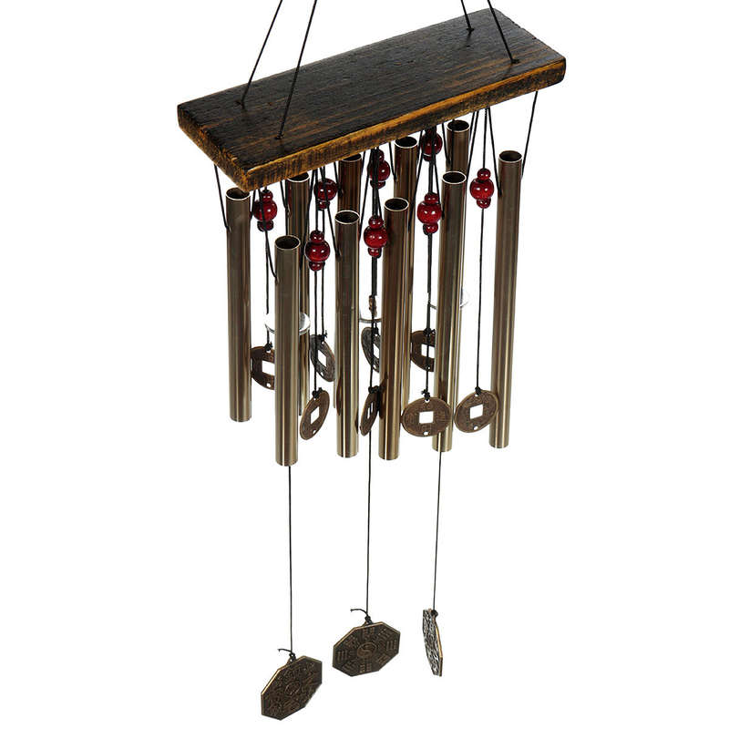 10 Metal Tubes Wind Chimes Yard Outdoor Window Home Decor Gift Hanging Ornaments 65cm