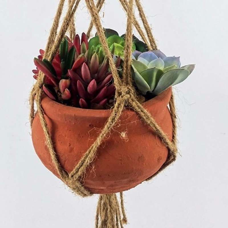 40 Inch Flowerpot Plant Hanger Macrame Jute Rope Indoor Outdoor Decorative Cord