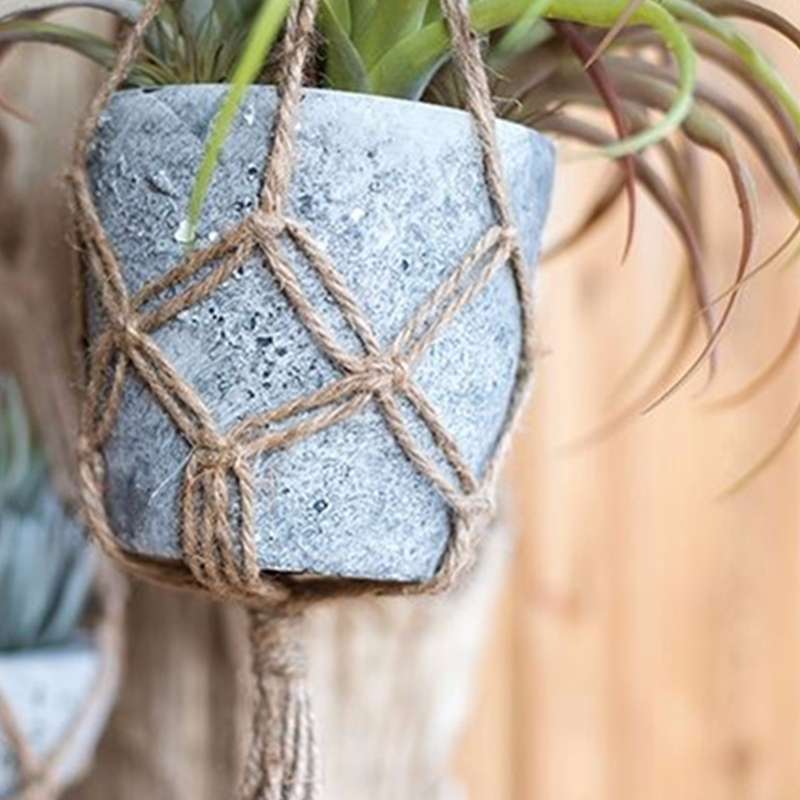 40 Inch Flowerpot Plant Hanger Macrame Jute Rope Indoor Outdoor Decorative Cord