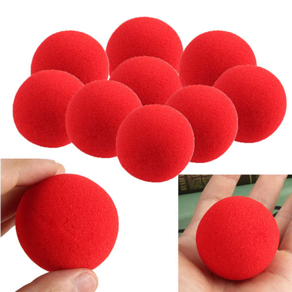 30PCS Close-Up Magic Street Trick Soft Sponge Ball Props Clown Nose