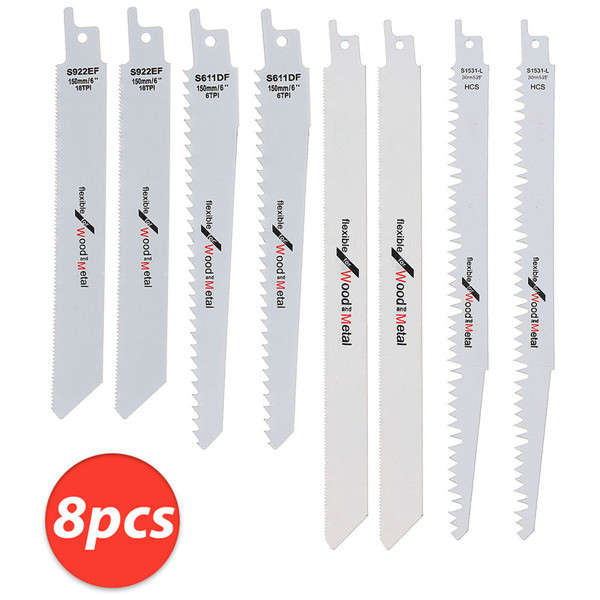 8pcs Reciprocating Saw Blades Wood Metal Cutter Blade