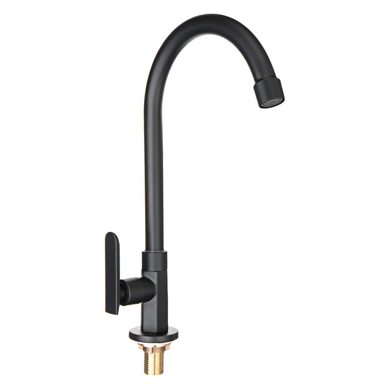 Holmark Black Chrome Modern Kitchen Basin Faucet Solid Brass Spout Swivel Sink Mixer Tap