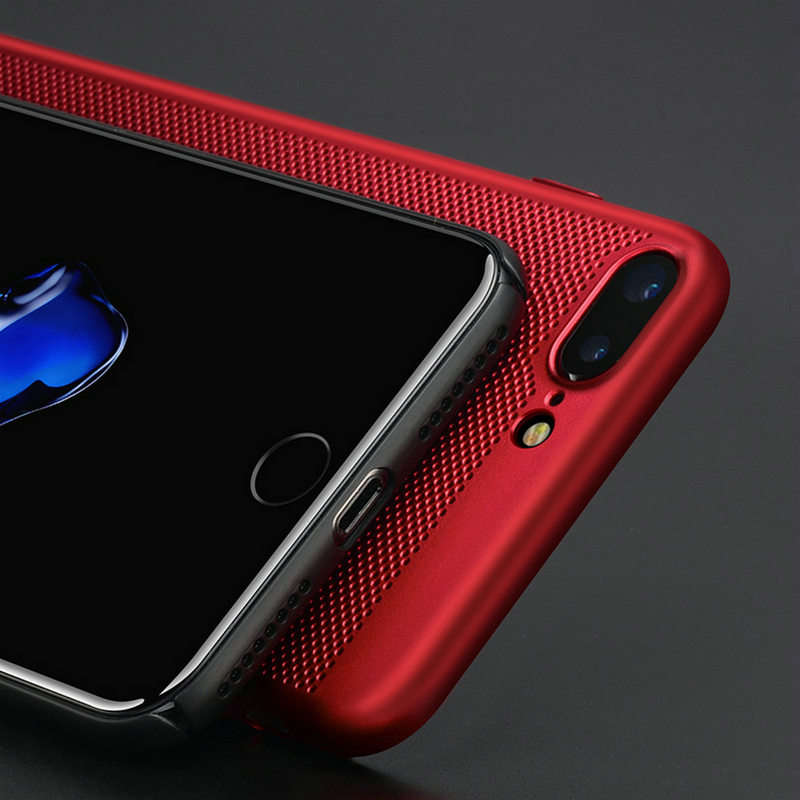 Mesh Dissipating Heat Anti Fingerprint PC Case For iPhone 7 Plus/8 Plus