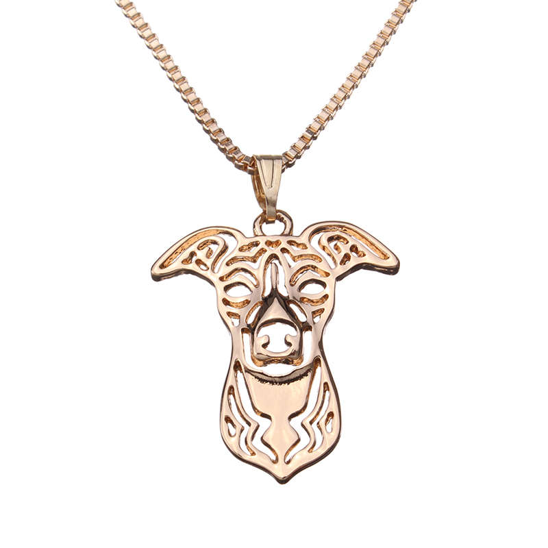 Fashion Puppy Pendant Chain Gold Plated Necklace for Men