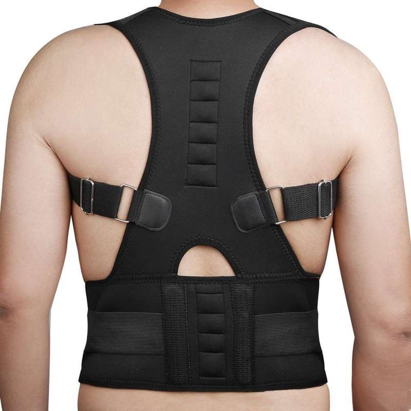 Adjustable Posture Hunchbacked Corrector Lumbar Back Support Brace Shoulder Band Belt
