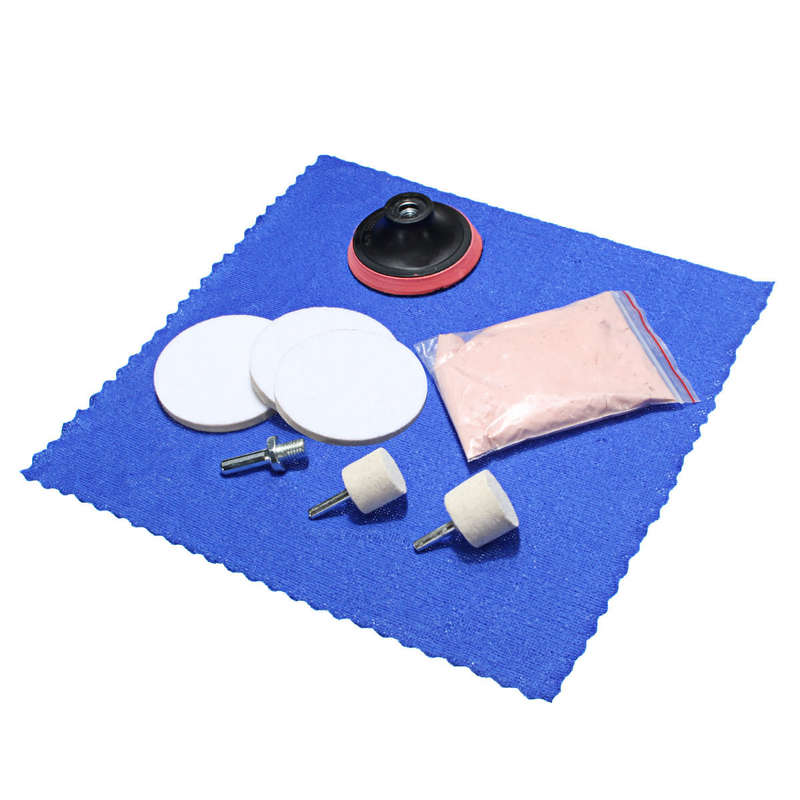 8Pcs Glass Scrach Remover with Cerium Oxide Powder Polishing Kit 3 Inch Wheel : Perfect Timing
