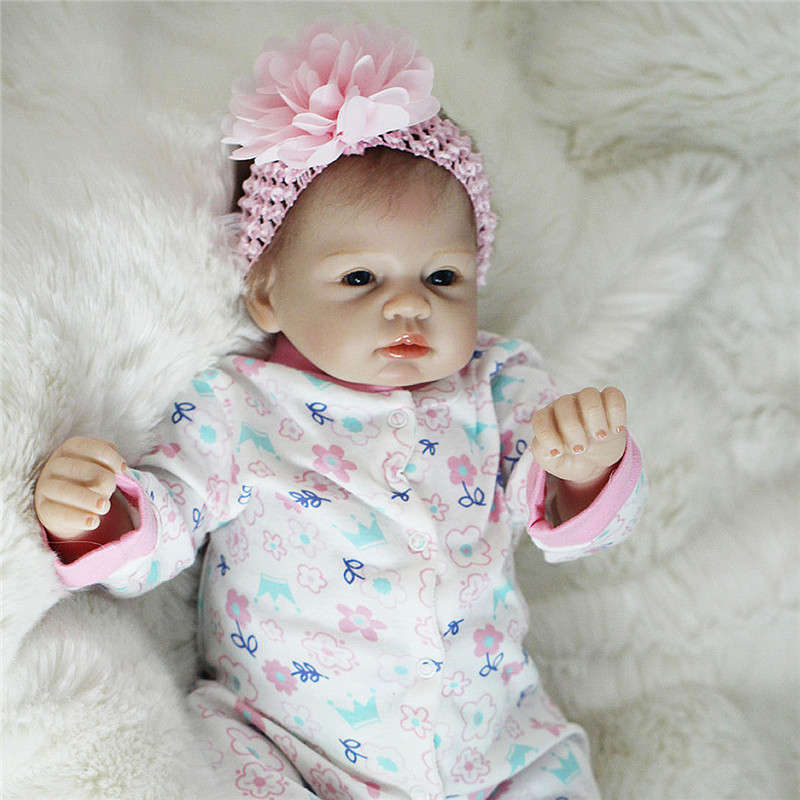 22" 55cm Lifelike Newborn Silicone Vinyl Reborn Baby Doll Handmade Reborn Dolls