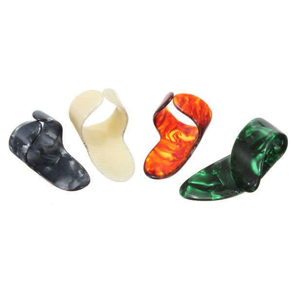Guitar Plastic Nail Picks Plectrums Plecs Fingerpicks Thumb With Finger
