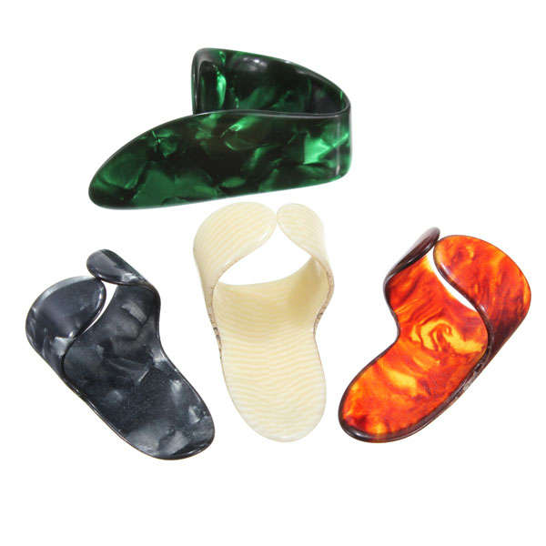 Guitar Plastic Nail Picks Plectrums Plecs Fingerpicks Thumb With Finger